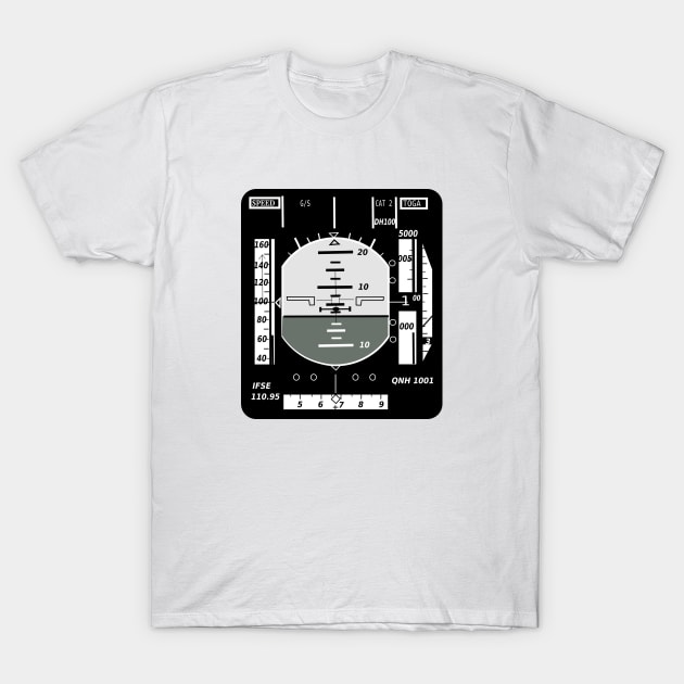 Primary Flight Display (Flight Instruments) T-Shirt by Jetmike